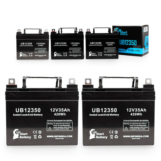 UpStart Battery Sealed Lead Acid Replacement Battery for Imc Heartway Escape H - UB12350, 12V 35Ah 35000mAh L1 Terminal, 5 Pack