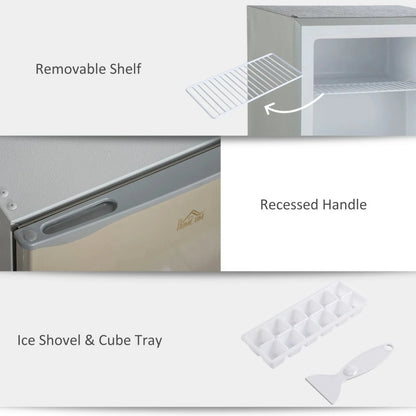 HOMCOM Compact Upright Mini Freezer, 1.1 Cu.Ft, Gray 05