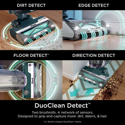 Shark POWERDETECT Upright Vacuum With DuoClean Detect, Black/Teal - AZ4000