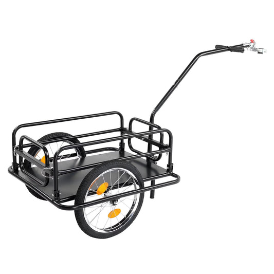 Ktaxon Two-Wheel Bicycle Cargo Trailer, Black, 16 in Inflatable Wheels