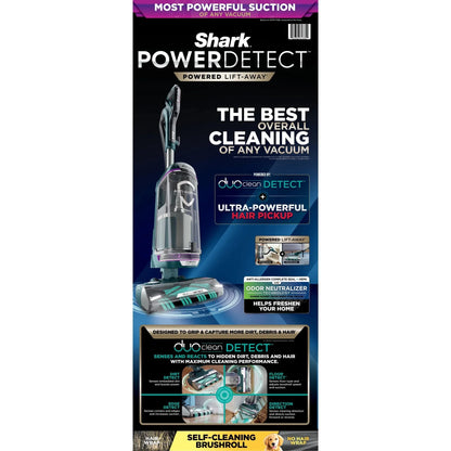 Shark POWERDETECT Upright Vacuum With DuoClean Detect, Black/Teal - AZ4000