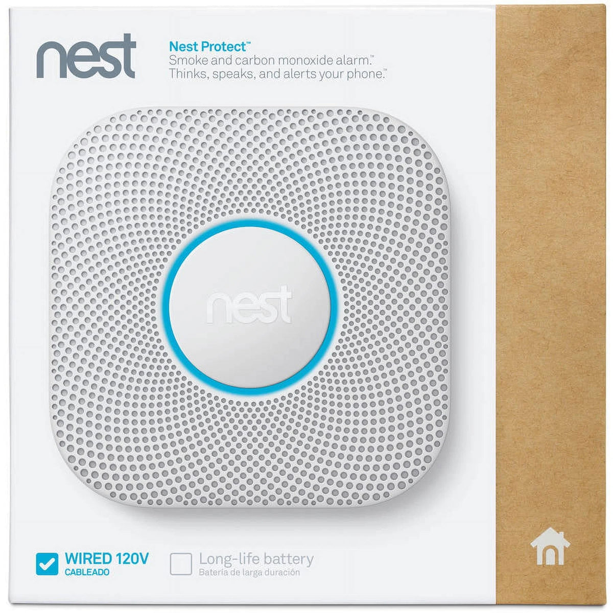 Google Nest Protect Wired Split-Spectrum Smoke And Carbon Monoxide Alarm - S3003LWES
