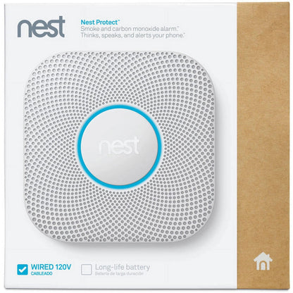 Google Nest Protect Wired Split-Spectrum Smoke And Carbon Monoxide Alarm - S3003LWES