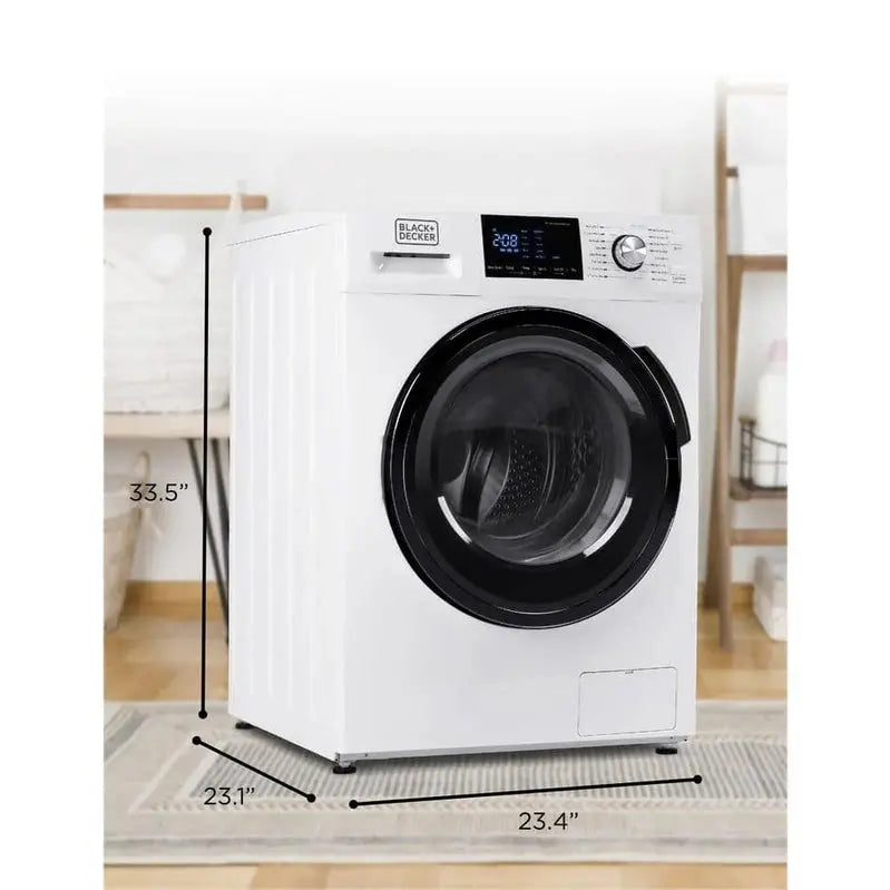Black+Decker All-In-One Washer-Dryer Combo, 2.7 Cu. Ft., White - BCW27MW